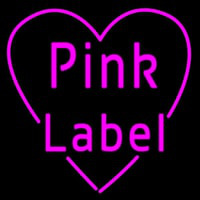 Pink Label Heart Neon Skilt