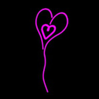 Pink Neon Heart Neon Skilt