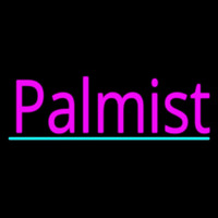 Pink Palmist With Turquoise Line Neon Skilt