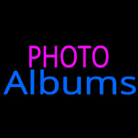 Pink Photo Blue Albums Neon Skilt