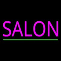 Pink Salon Green Line Neon Skilt