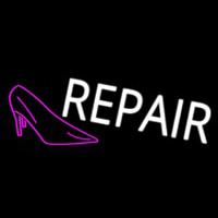 Pink Sandal Logo Repair Neon Skilt