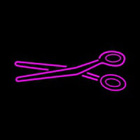 Pink Scissor Logo Neon Skilt