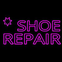 Pink Shoe Repair Neon Skilt