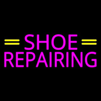 Pink Shoe Repairing Neon Skilt