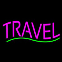 Pink Travel Block Neon Skilt