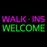 Pink Walk Ins Welcome Neon Skilt