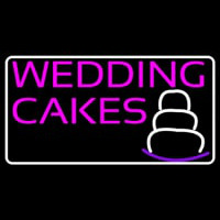 Pink Wedding Cakes Neon Skilt