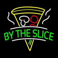 Pizza By The Slice Neon Skilt