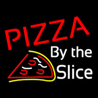 Pizza By The Slice Neon Skilt