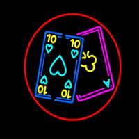 Poker Cards 1 Neon Skilt