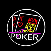 Poker With Border 1 Neon Skilt