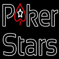 Pokers Stars Neon Skilt