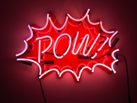 Pop Art POW Neon Skilt