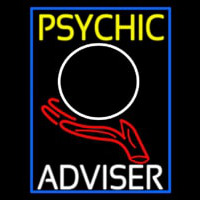 Psychic Adviser Crystal Logo Neon Skilt