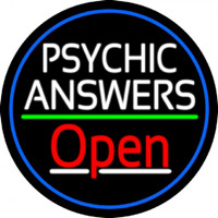 Psychic Answers Open Neon Skilt