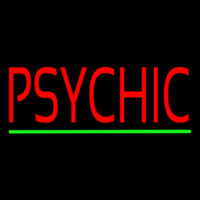 Psychic Green Line Neon Skilt