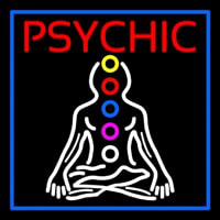 Psychic Health Blue Border Neon Skilt