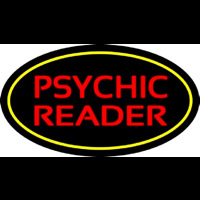 Psychic Reader Yellow Oval Neon Skilt