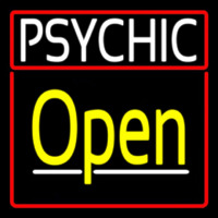 Psychic Red Border Yellow Open Neon Skilt