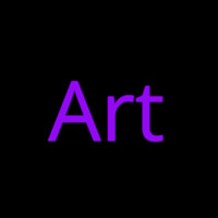 Purple Art Cursive Neon Skilt