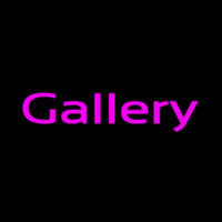 Purple Cursive Gallery Neon Skilt