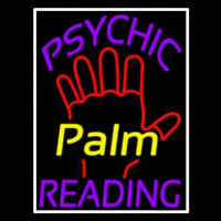 Purple Psychic Reading With Yellow Palm Neon Skilt