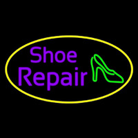 Purple Shoe Repair Sandal Neon Skilt