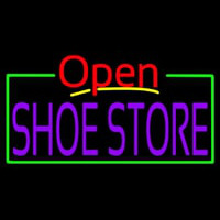 Purple Shoe Store Open Neon Skilt