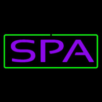 Purple Spa Green Border Neon Skilt