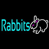 Rabbits Logo Neon Skilt