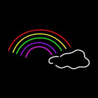 Rainbow Cloud Neon Skilt