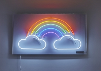 Rainbow clouds Neon Skilt