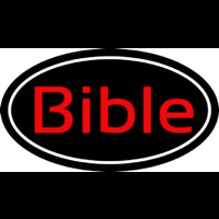 Red Bible With Border Neon Skilt