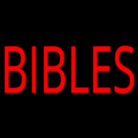 Red Bibles Neon Skilt