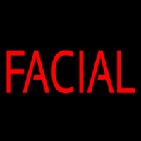 Red Block Facial Neon Skilt