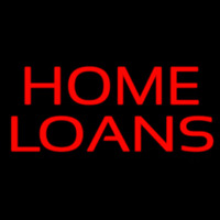 Red Block Home Loans Neon Skilt