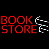 Red Book Store Logo Neon Skilt