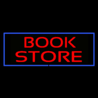 Red Book Store With Blue Border Neon Skilt