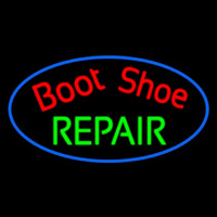 Red Boot Shoe Repair Neon Skilt