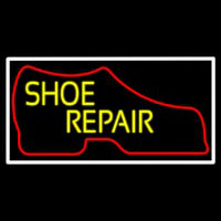 Red Boot Yellow Shoe Repair Neon Skilt