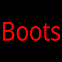 Red Boots Neon Skilt