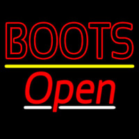 Red Boots Open Neon Skilt