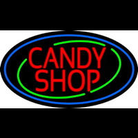 Red Candy Shop Neon Skilt