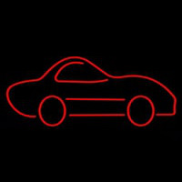 Red Car Logo Neon Skilt