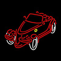 Red Car Neon Skilt