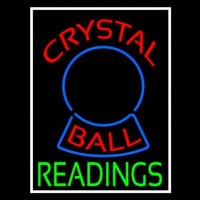 Red Crystal Ball Green Reader Neon Skilt