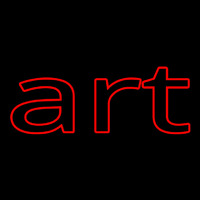 Red Double Stroke Art 1 Neon Skilt