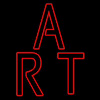 Red Double Stroke Art Neon Skilt