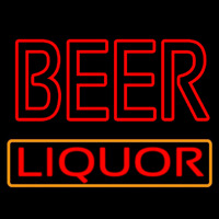 Red Double Stroke Beer Liquor Neon Skilt